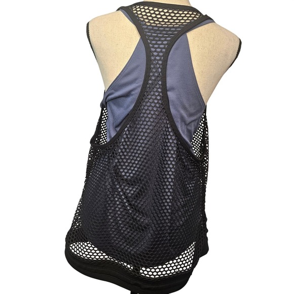 Fabletics‎ Fishnet Black Razorback Tank Top Workout 2XL - Picture 6 of 8